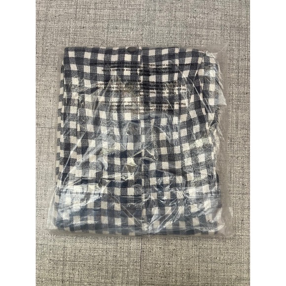 RITA ROW Stefan Dress Medium Navy Blue NEW Gingham Preppy Cotton Blend Coastal - Picture 5 of 5